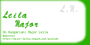 leila major business card